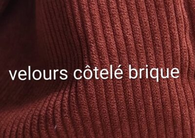 Velours côtelé brique