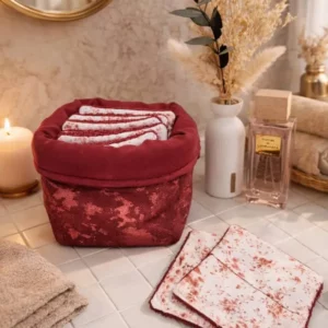 Panier avec cotons lavables